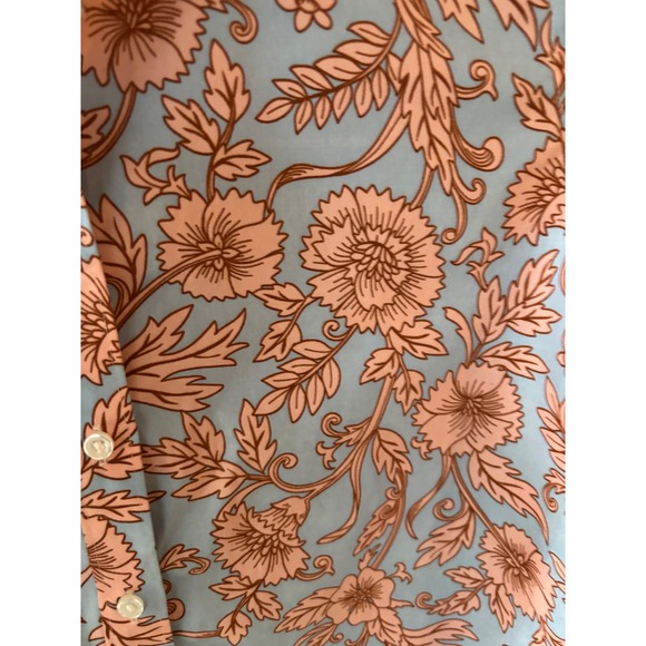 Lands End Womens Blue Floral Print Button Up Shirt Size 6 - Picture 2 of 6